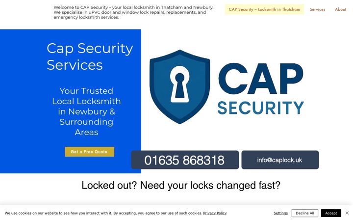 Screenshot of caplocksmith.co.uk