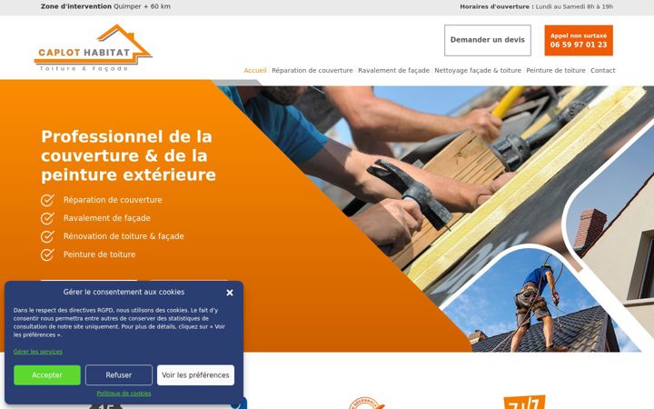 Screenshot of caplothabitat.fr