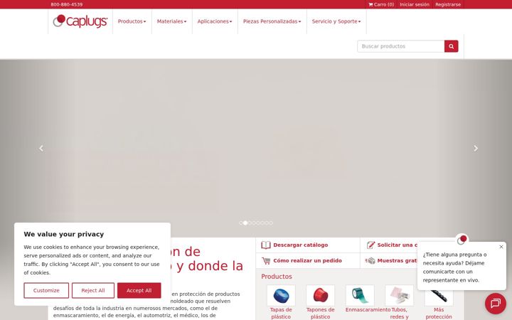 Screenshot of caplugs.mx