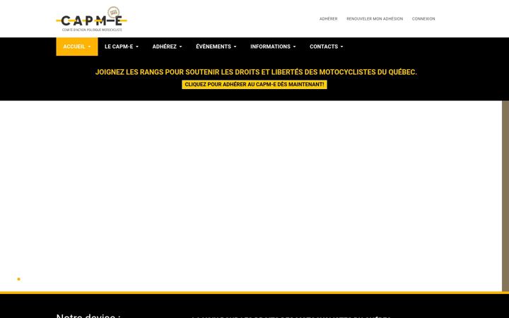 Screenshot of capm.ca