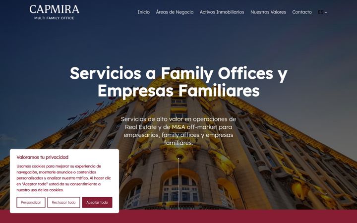 Screenshot of capmira.com