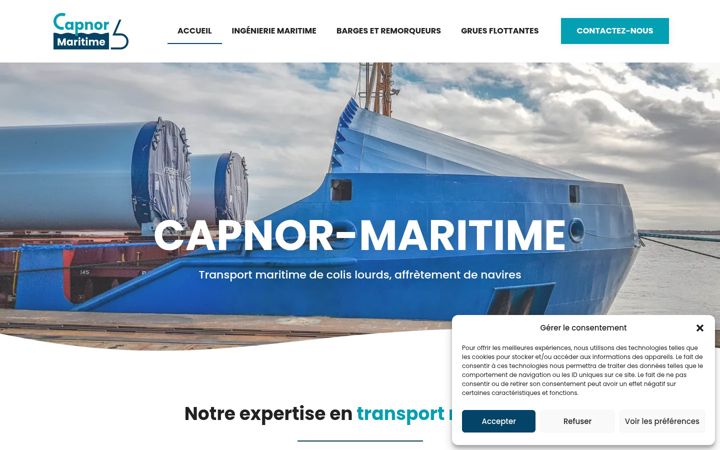 Screenshot of capnor-maritime.com