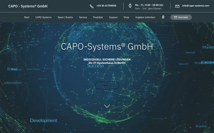 Skærmbillede af capo-systems.com