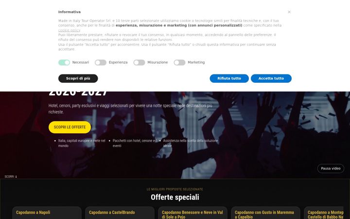Screenshot of capodanno.com