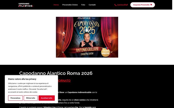 Zrzut ekranu capodannoatlantico.it