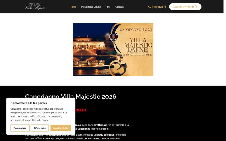 Screenshot ta' capodannovillamajestic.it