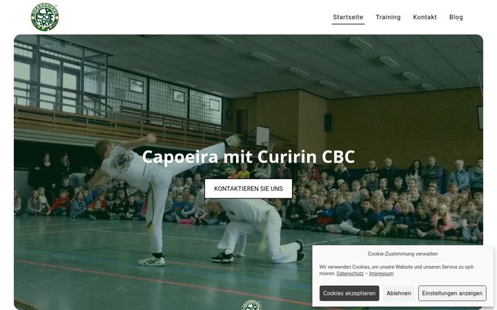 Screenshot of capoeira-curirin.com