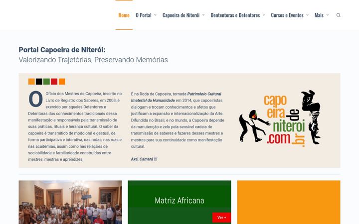 Screenshot of capoeiradeniteroi.com.br