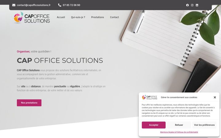 Screenshot of capofficesolutions.fr