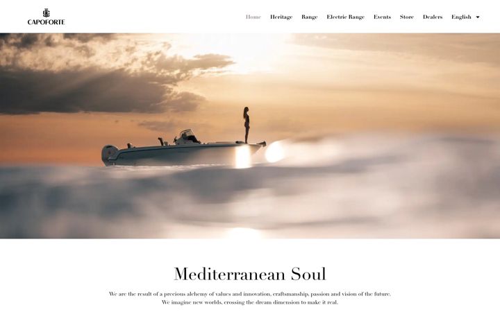 Screenshot of capoforteboats.com