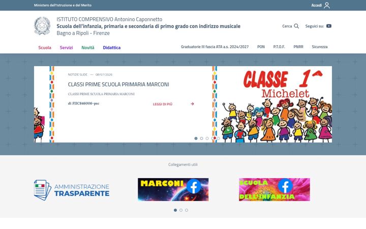 Screenshot ta' caponnetto.edu.it