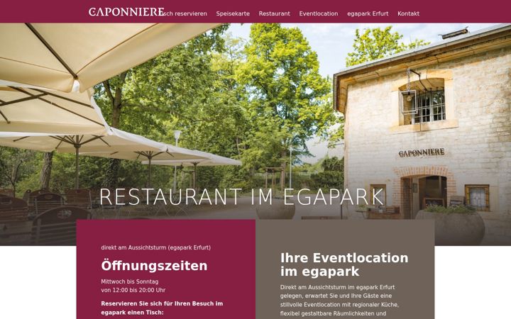 Screenshot of caponniere.de