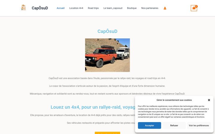 Screenshot of caposud11.fr