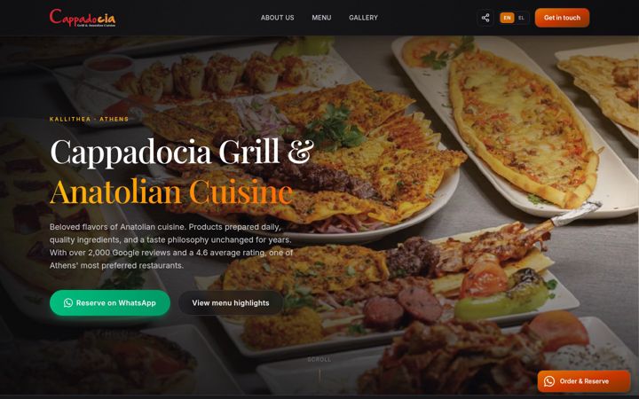 Screenshot of cappadociagrill.com