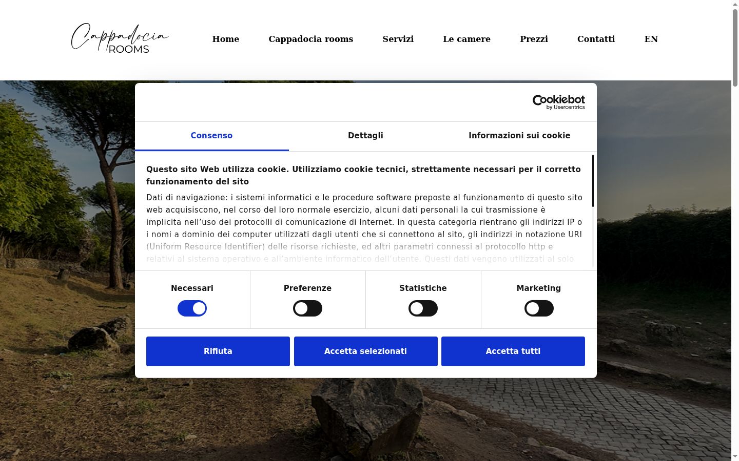 Captura de ecrã do banner de consentimento apresentado antes de qualquer interação