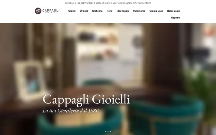 Captură de ecran a cappagli.it