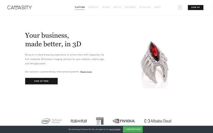 Screenshot of cappasity.com