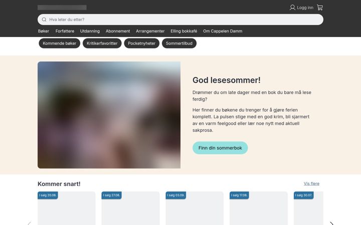 Screenshot of cappelendammforlag.no