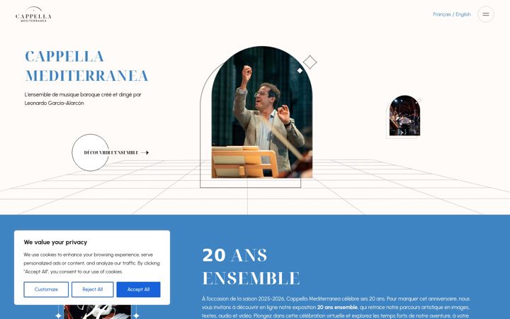 Screenshot of cappellamediterranea.com