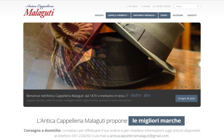 Snímek obrazovky cappelleriamalaguti.com