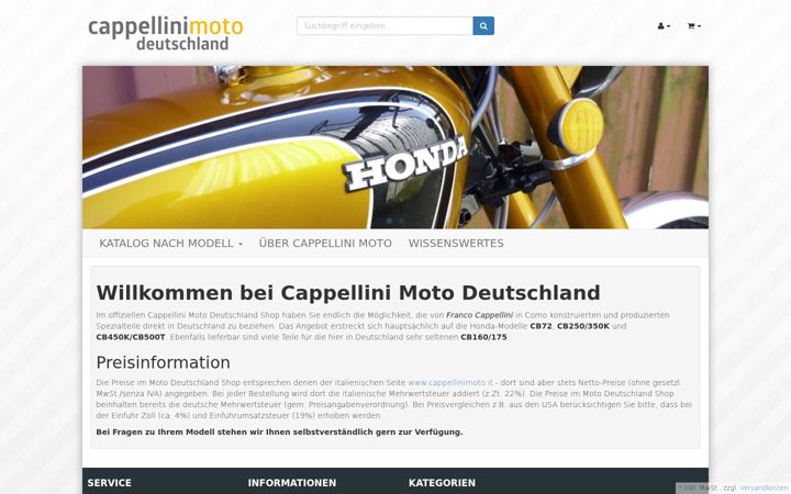 Screenshot of cappellini-moto.de