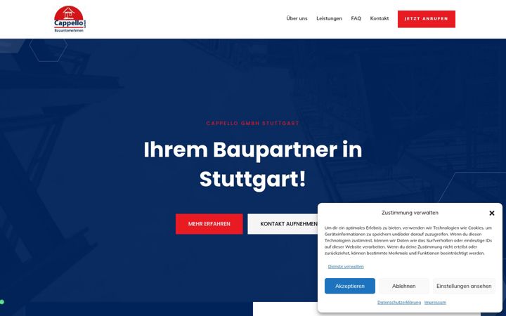 Screenshot of cappellogmbh.de