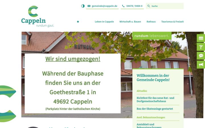 Screenshot ta' cappeln.de