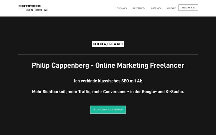 Screenshot of cappenberg.io
