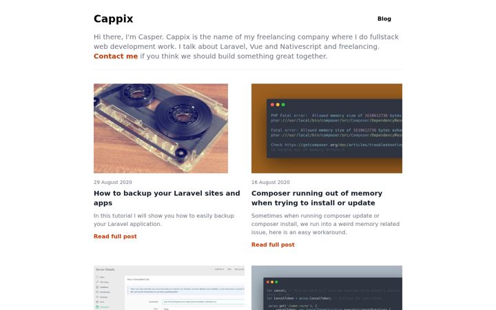Screenshot of cappix.dk