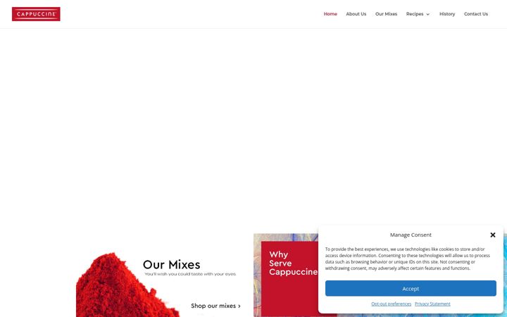 Screenshot of cappuccine.net