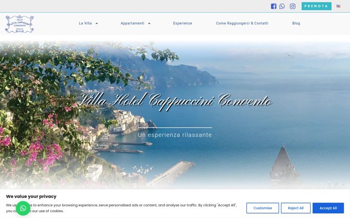 Screenshot of cappuccini-amalfi.it