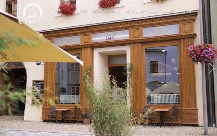 Screenshot of cappuccino-cafe.cz