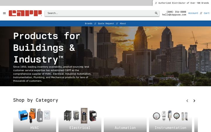 Screenshot of cappusa.com