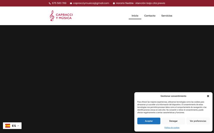 Screenshot of capracciymusica.com