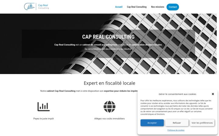 Screenshot of caprealconsulting.fr