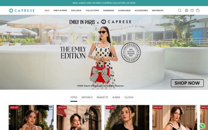 Screenshot of capresebags.com