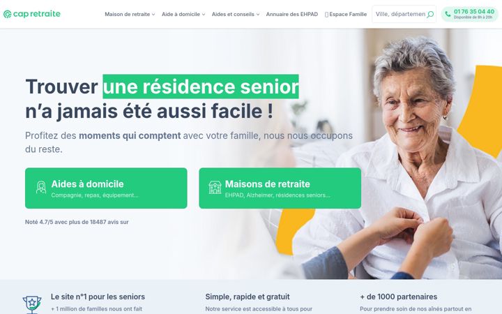 Screenshot of capretraite.fr