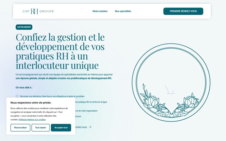 Screenshot of caprhgroupe.fr