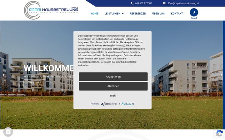 Screenshot of capri-hausbetreuung.at