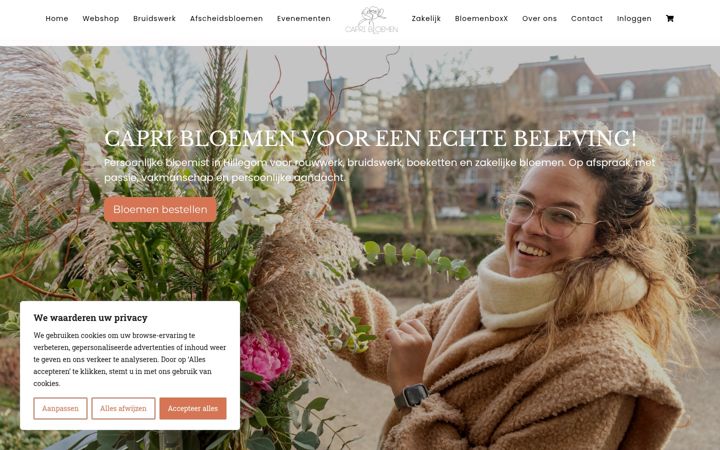 Screenshot του capribloemen.nl