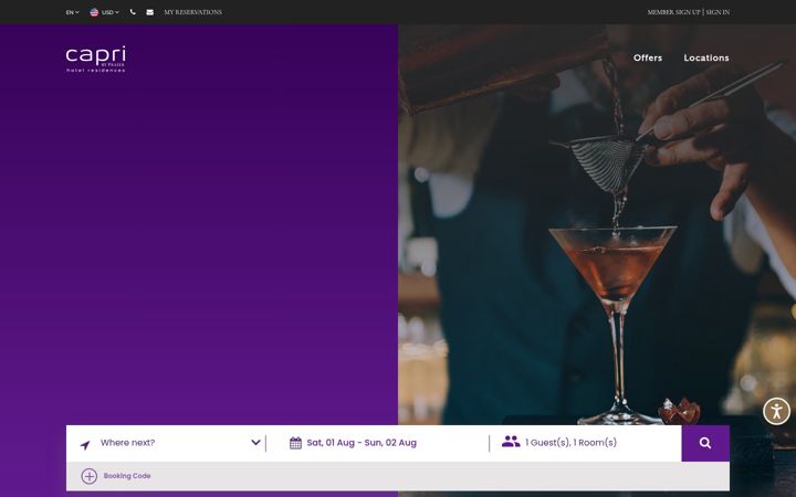 Screenshot of capribyfraser.com