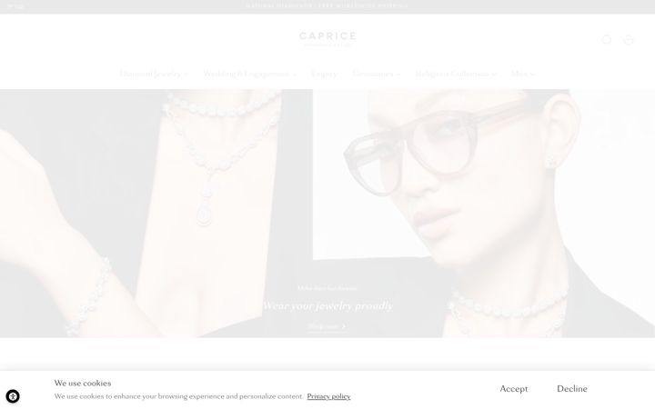 Screenshot of caprice.co.il