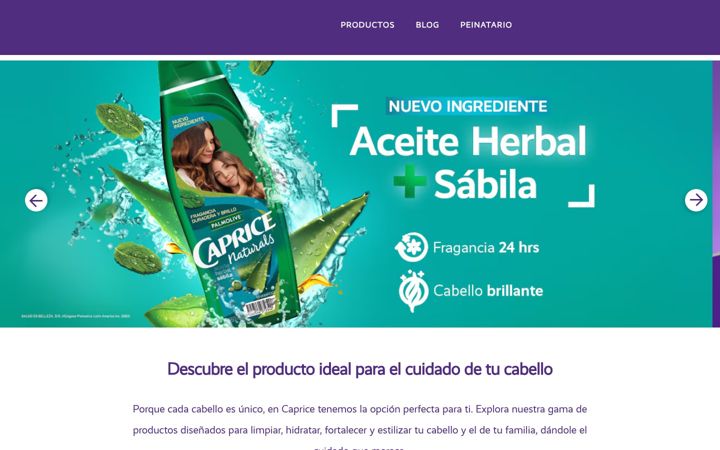 Screenshot of caprice.com.mx