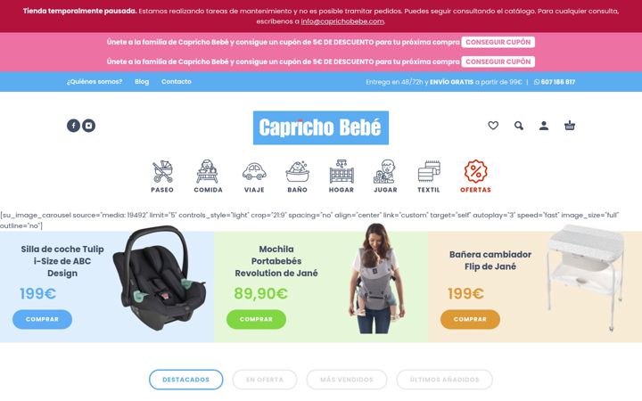 Screenshot of caprichobebe.com