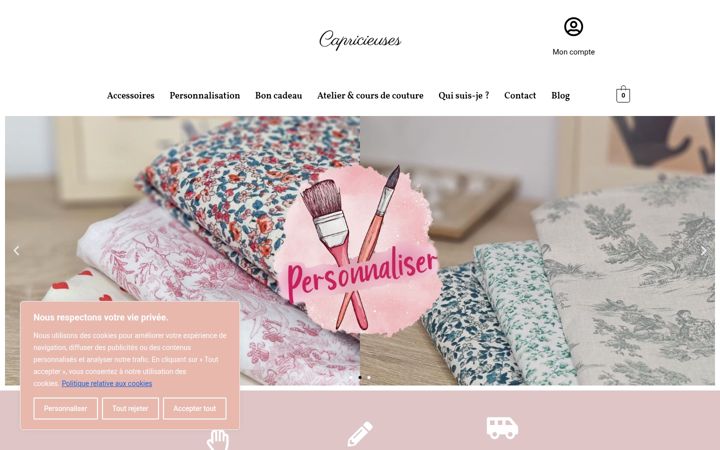 Screenshot του capricieuses-creation.fr