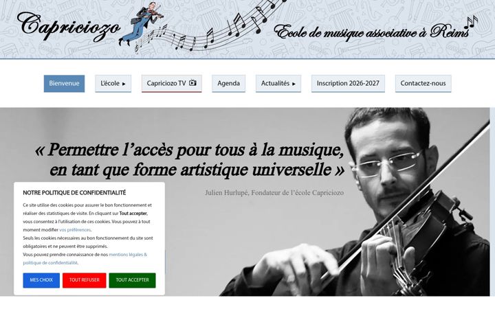 Screenshot του capriciozo.fr