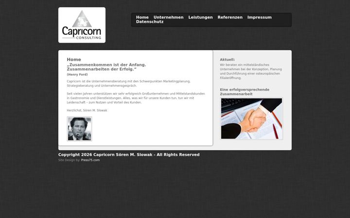 Screenshot of capricorn-slowak.com