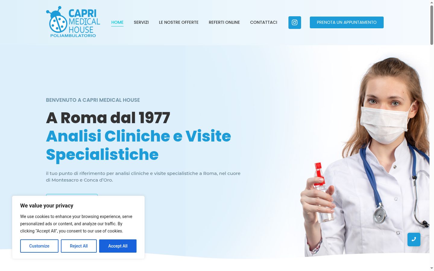 Capture d'écran de la bannière de consentement affichée avant toute interaction