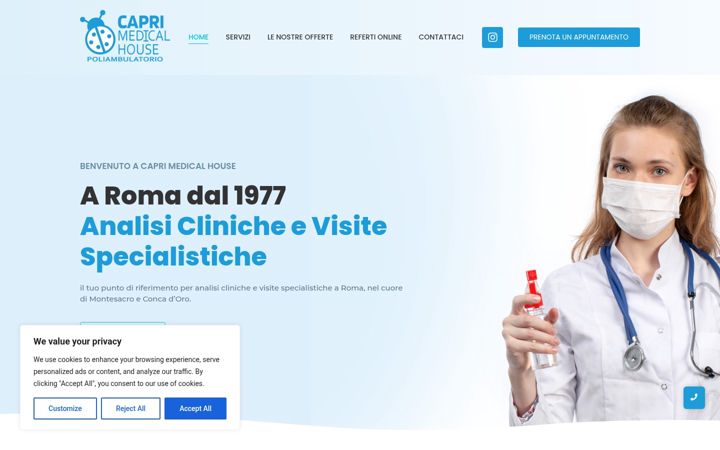 Screenshot of caprimedicalhouse.it