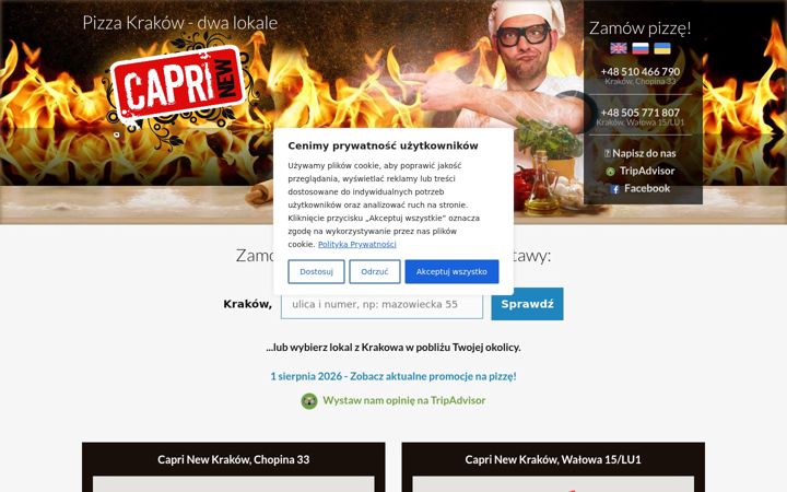 Screenshot stránky caprinew.pl
